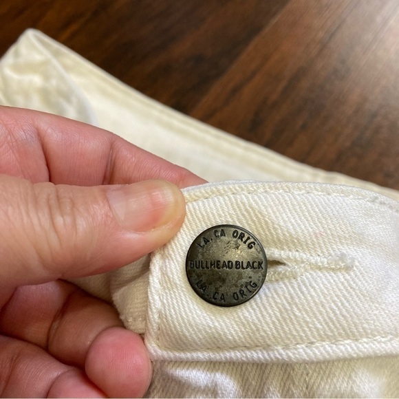 11 BULLHEAD black DENIM LEGGINGS white denim jeans tapered GUC *as is - Picture 16 of 16